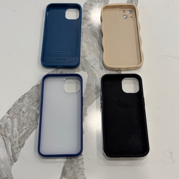 IPhone 13 Stylish Phone Cases Set of 4 - Blue, Beige, Green, Brown - Picture 2 of 2